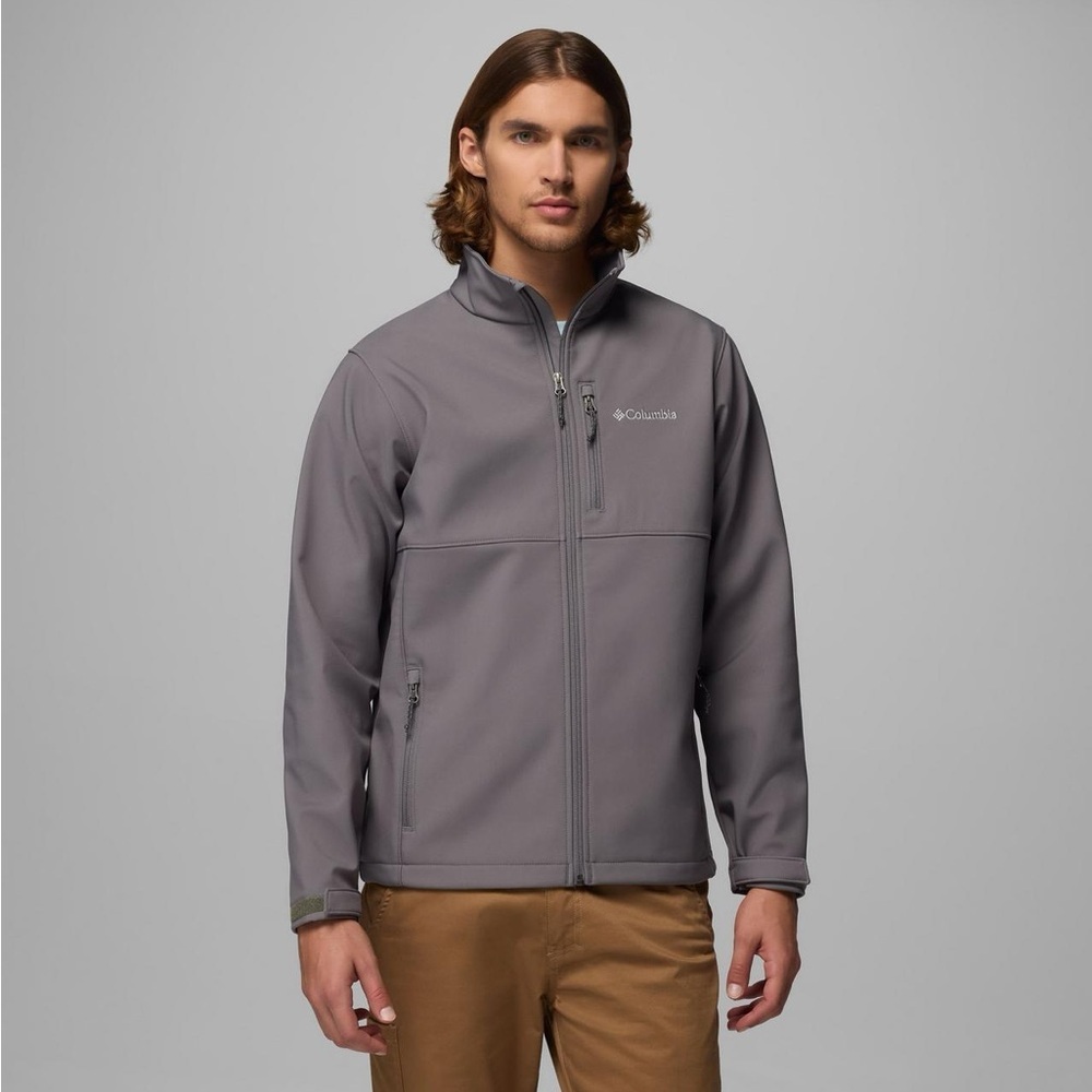 Nwt Columbia Men’s Lg Ascender Softshell Performance Jacket In City Grey